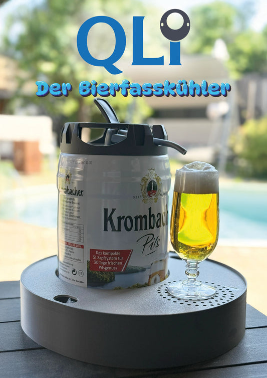 QLI Bierfasskühler für Fässer mit Zapfhahn oben
